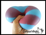 BULK - WHOLESALE - SALE - Jumbo 4" Striped Doh Filled Stress Ball - Glob Balls - Squishy Gooey Shape-able Squish Sensory Squeeze Balls