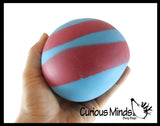 BULK - WHOLESALE - SALE - Jumbo 4" Striped Doh Filled Stress Ball - Glob Balls - Squishy Gooey Shape-able Squish Sensory Squeeze Balls