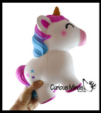 JUMBO Unicorn Squishy Slow Rise Foam Pet Animal Toy -  Scented Sensory, Stress, Fidget Toy