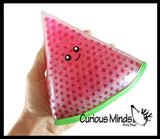 Jumbo Fruit Water Bead Filled Squeeze Stress Balls  -  Sensory, Stress, Fidget Toy - Pineapple, Strawberry, Avocado, Watermelon