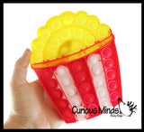 Junk Food Theme Bubble Pop Fidget Toy Fast Food Silicone Push Poke Bubble Wrap Fidget Toy - Press Bubbles to Pop - Bubble Popper Sensory Stress Toy