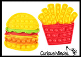 Junk Food Theme Bubble Pop Fidget Toy Fast Food Silicone Push Poke Bubble Wrap Fidget Toy - Press Bubbles to Pop - Bubble Popper Sensory Stress Toy