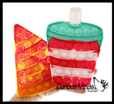 Junk Food Theme Bubble Pop Fidget Toy Fast Food Silicone Push Poke Bubble Wrap Fidget Toy - Press Bubbles to Pop - Bubble Popper Sensory Stress Toy