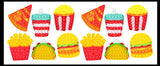 Junk Food Theme Bubble Pop Fidget Toy Fast Food Silicone Push Poke Bubble Wrap Fidget Toy - Press Bubbles to Pop - Bubble Popper Sensory Stress Toy