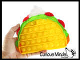 Junk Food Theme Bubble Pop Fidget Toy Fast Food Silicone Push Poke Bubble Wrap Fidget Toy - Press Bubbles to Pop - Bubble Popper Sensory Stress Toy