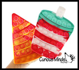 Junk Food Theme Bubble Pop Fidget Toy Fast Food Silicone Push Poke Bubble Wrap Fidget Toy - Press Bubbles to Pop - Bubble Popper Sensory Stress Toy