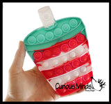 Junk Food Theme Bubble Pop Fidget Toy Fast Food Silicone Push Poke Bubble Wrap Fidget Toy - Press Bubbles to Pop - Bubble Popper Sensory Stress Toy