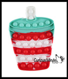 Junk Food Theme Bubble Pop Fidget Toy Fast Food Silicone Push Poke Bubble Wrap Fidget Toy - Press Bubbles to Pop - Bubble Popper Sensory Stress Toy