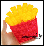 Junk Food Theme Bubble Pop Fidget Toy Fast Food Silicone Push Poke Bubble Wrap Fidget Toy - Press Bubbles to Pop - Bubble Popper Sensory Stress Toy