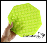 Large 8" Bubble Pop Game - Silicone Push Poke Bubble Wrap Fidget Toy - Bubble Popper Sensory Stress Toy