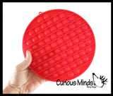 Large 8" Bubble Pop Game - Silicone Push Poke Bubble Wrap Fidget Toy - Bubble Popper Sensory Stress Toy