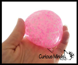 BULK - WHOLESALE -  SALE - Jumbo Confetti Bead Mold-able Stress Ball - Squishy Gooey Shape-able Squish Sensory Squeeze Balls