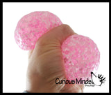 BULK - WHOLESALE -  SALE - Jumbo Confetti Bead Mold-able Stress Ball - Squishy Gooey Shape-able Squish Sensory Squeeze Balls