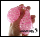 BULK - WHOLESALE -  SALE - Jumbo Confetti Bead Mold-able Stress Ball - Squishy Gooey Shape-able Squish Sensory Squeeze Balls