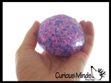 BULK - WHOLESALE -  SALE - Jumbo Confetti Bead Mold-able Stress Ball - Squishy Gooey Shape-able Squish Sensory Squeeze Balls