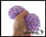 BULK - WHOLESALE -  SALE - Jumbo Confetti Bead Mold-able Stress Ball - Squishy Gooey Shape-able Squish Sensory Squeeze Balls