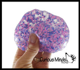 BULK - WHOLESALE -  SALE - Jumbo Confetti Bead Mold-able Stress Ball - Squishy Gooey Shape-able Squish Sensory Squeeze Balls