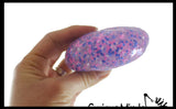 BULK - WHOLESALE -  SALE - Jumbo Confetti Bead Mold-able Stress Ball - Squishy Gooey Shape-able Squish Sensory Squeeze Balls