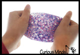 BULK - WHOLESALE -  SALE - Jumbo Confetti Bead Mold-able Stress Ball - Squishy Gooey Shape-able Squish Sensory Squeeze Balls