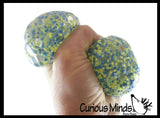 BULK - WHOLESALE -  SALE - Jumbo Confetti Bead Mold-able Stress Ball - Squishy Gooey Shape-able Squish Sensory Squeeze Balls