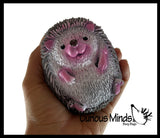 Cute Hedgehog Soft Fluff Doh - Filled Squeeze Stress Balls  -  Sensory, Stress, Fidget Toy Super Soft