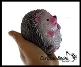 Cute Hedgehog Soft Fluff Doh - Filled Squeeze Stress Balls  -  Sensory, Stress, Fidget Toy Super Soft