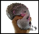 Cute Hedgehog Soft Fluff Doh - Filled Squeeze Stress Balls  -  Sensory, Stress, Fidget Toy Super Soft