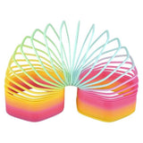 Super Large 5" Hexagon Rainbow Magic Spring Coil Toy -  Sensory Fidget Toy - Relaxing & Mesmerizing - Stair Walking Fun Classic Toy
