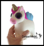 MULTIPLE STYLES - Large Mystical Animal with Horn and Wings Slow Rise Squishies Slow Rise Foam - Scented Sensory, Stress, Fidget Toy - Penguin, Unicorn, Corgi Dog, Sloth, Koala, Panda