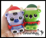 Winter Animal Themed Slow Rise Squishy Toys - Memory Foam Squish Stress Ball - Winter Christmas