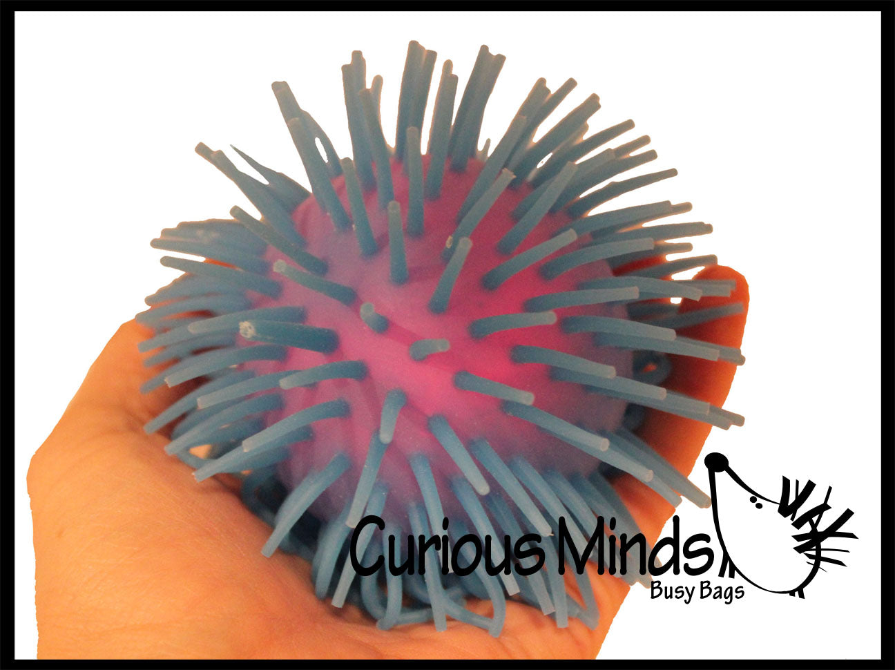 Light Up 5" Puffer Ball -  Indoor Soft Hairy Air-Filled Sensory Ball