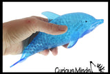 Jumbo Light Up Dolphin Water Bead Filled Squeeze Stress Ball  -  Sensory, Stress, Fidget Toy