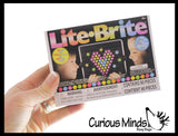 Lite Bright - Classic 80's Vintage Style Toy - Draw with Pegs and Light Brite