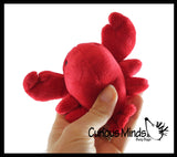 3 Cute Mini Ocean Animal Plush Stuffed Animals- Adorable Mini Plushie - Hammerhead Shark, Jellyfish, Lobster