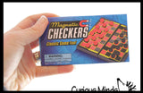 Mini Magnetic Travel Games - Tiny Classic Board Games - Children's Games for Car or Airplane