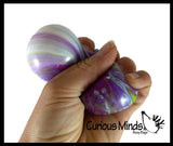 Marble Swirl Soft Doh Filled Stretch Ball - Ultra Squishy Relaxing Sensory Fidget Stress Toy Tie Dye