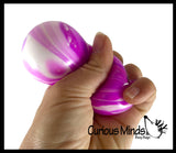 Marble Swirl Soft Doh Filled Stretch Ball - Ultra Squishy Relaxing Sensory Fidget Stress Toy Tie Dye