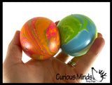 Marble Swirl Soft Doh Filled Stretch Ball - Ultra Squishy Relaxing Sensory Fidget Stress Toy Tie Dye