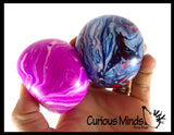 Marble Swirl Soft Doh Filled Stretch Ball - Ultra Squishy Relaxing Sensory Fidget Stress Toy Tie Dye