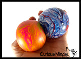 Marble Swirl Soft Doh Filled Stretch Ball - Ultra Squishy Relaxing Sensory Fidget Stress Toy Tie Dye
