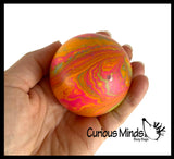 Marble Swirl Soft Doh Filled Stretch Ball - Ultra Squishy Relaxing Sensory Fidget Stress Toy Tie Dye