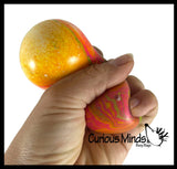Marble Swirl Soft Doh Filled Stretch Ball - Ultra Squishy Relaxing Sensory Fidget Stress Toy Tie Dye