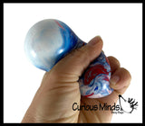 Marble Swirl Soft Doh Filled Stretch Ball - Ultra Squishy Relaxing Sensory Fidget Stress Toy Tie Dye