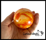 Marble Swirl Soft Doh Filled Stretch Ball - Ultra Squishy Relaxing Sensory Fidget Stress Toy Tie Dye