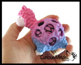 Rainbow Alpaca Squishy Color Changing Gel Doh Blob Mesh Ball with Soft Web - Squishy Fidget Ball