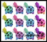 Rainbow Alpaca Squishy Color Changing Gel Doh Blob Mesh Ball with Soft Web - Squishy Fidget Ball
