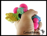 Rainbow Alpaca Squishy Color Changing Gel Doh Blob Mesh Ball with Soft Web - Squishy Fidget Ball
