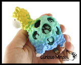 Rainbow Alpaca Squishy Color Changing Gel Doh Blob Mesh Ball with Soft Web - Squishy Fidget Ball