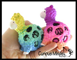 Rainbow Alpaca Squishy Color Changing Gel Doh Blob Mesh Ball with Soft Web - Squishy Fidget Ball