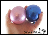 Metallic Glitter Thick Gel-Filled Squeeze Stress Balls  -  Sensory, Stress, Fidget Toy